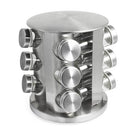 Porta Condimentos com Base Giratória Inox 12 Frascos