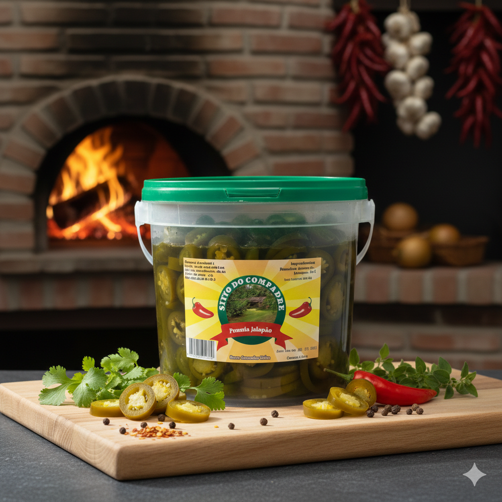 Pimenta Jalapeño em Conserva - Balde 1 Kilo