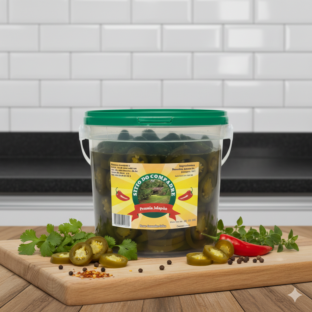 Pimenta Jalapeño em Conserva - Balde 1 Kilo