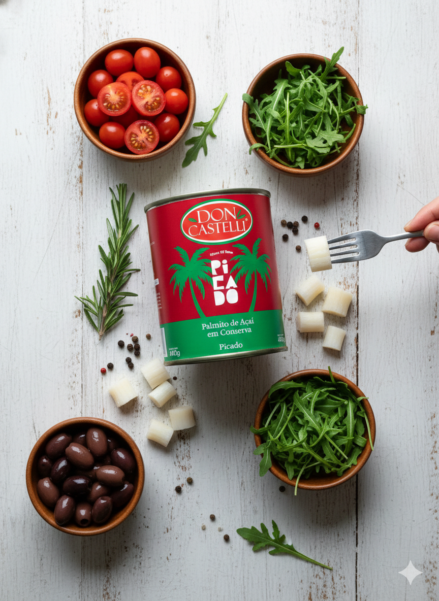 Palmito Em Lata Don Castelli Gold Picado Selecionado 500g