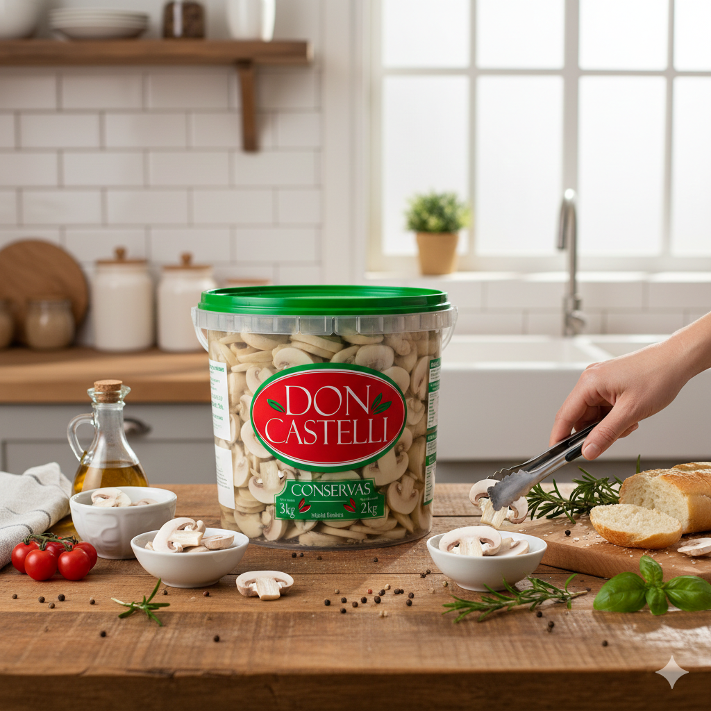 Cogumelo Fatiado Don Castelli - Balde 2kg