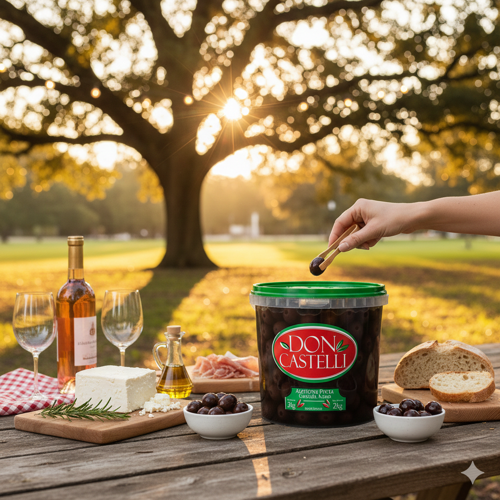 Azeitona Preta Graúda Azapa Don Castelli - Balde 2kg