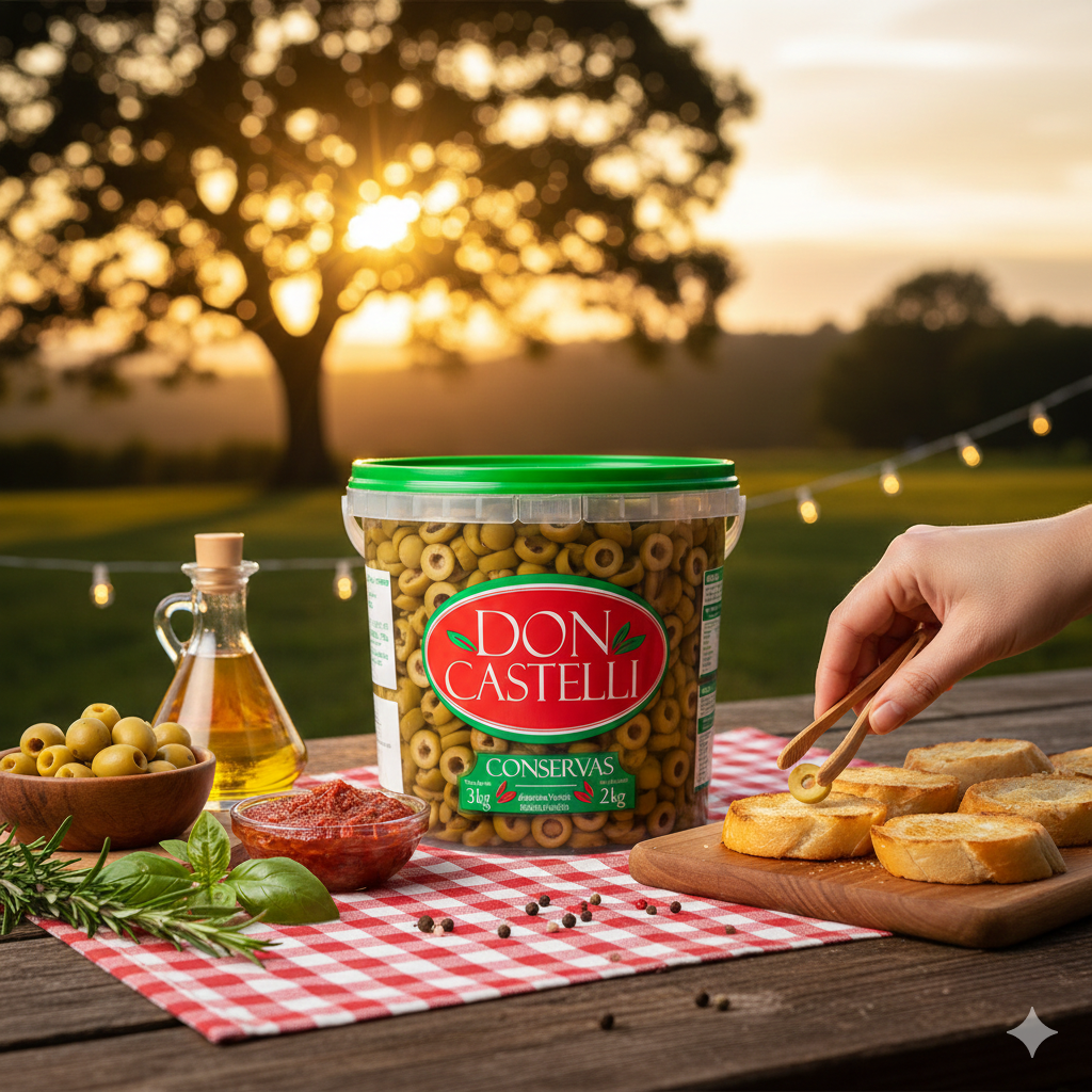 Azeitona Verde Fatiada Don Castelli - Balde 2kg