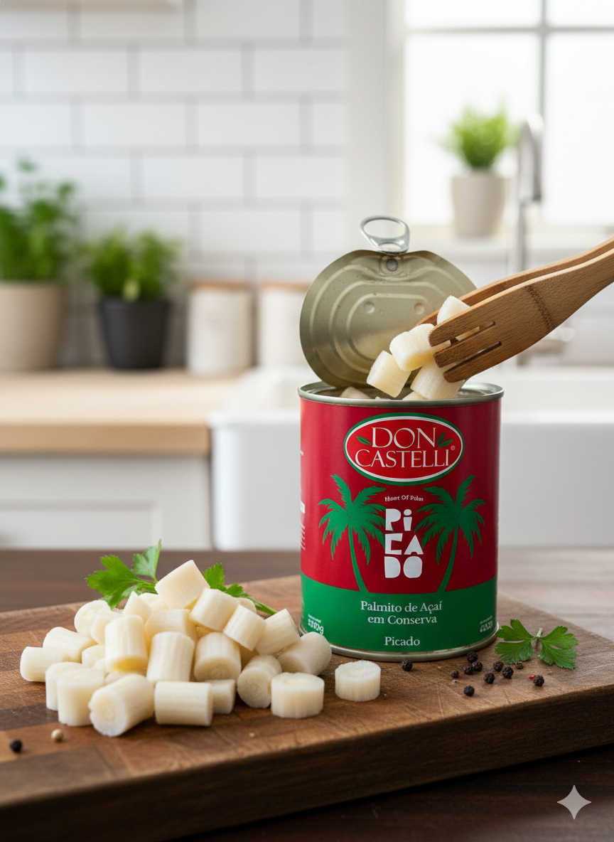 Palmito Em Lata Don Castelli Picado Selecionado 500g - Palmito Picado