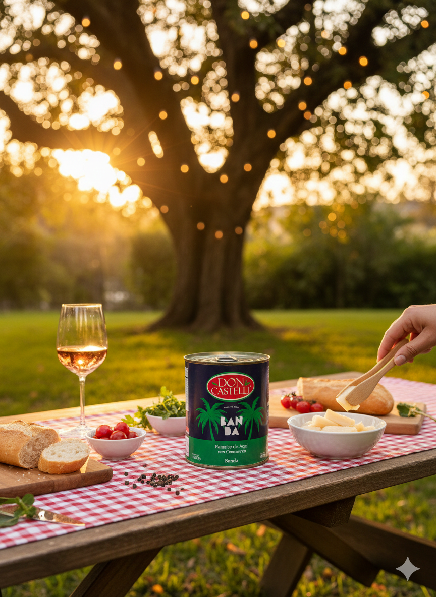 Palmito Em Lata Don Castelli Banda 500g - Fatiado na Vertical