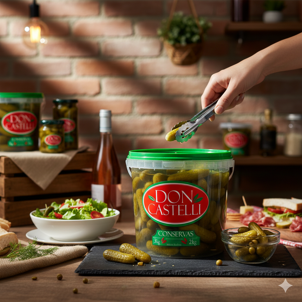 Mini Pepino Salgado Don Castelli - Balde 2kg