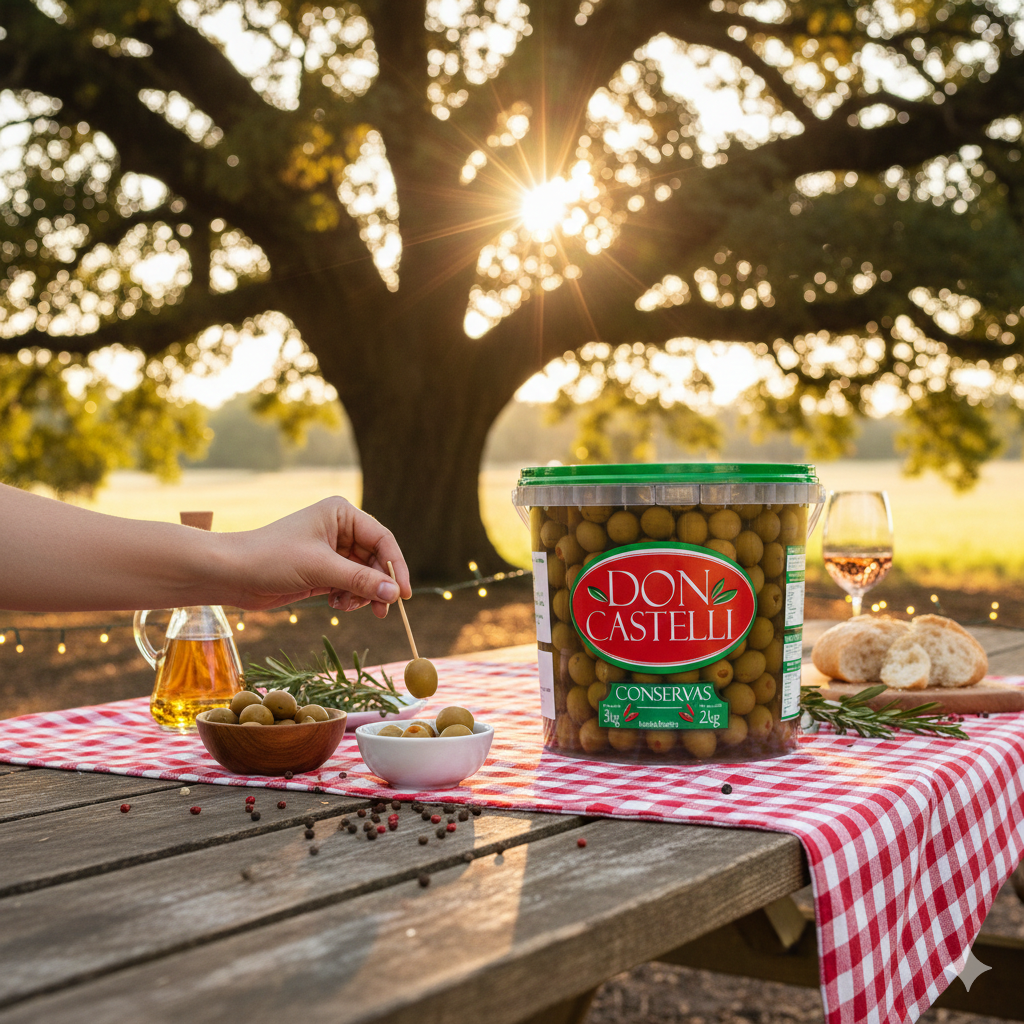 Azeitona Verde Recheada Don Castelli - Balde 2kg