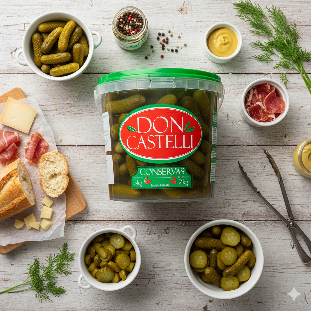 Mini Pepino Salgado Don Castelli - Balde 2kg