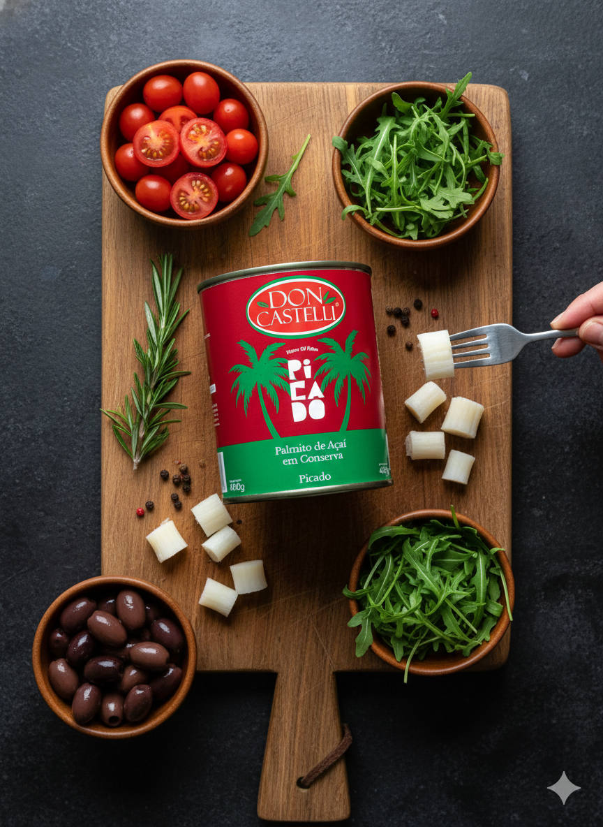 Palmito Em Lata Don Castelli Gold Picado Selecionado 500g