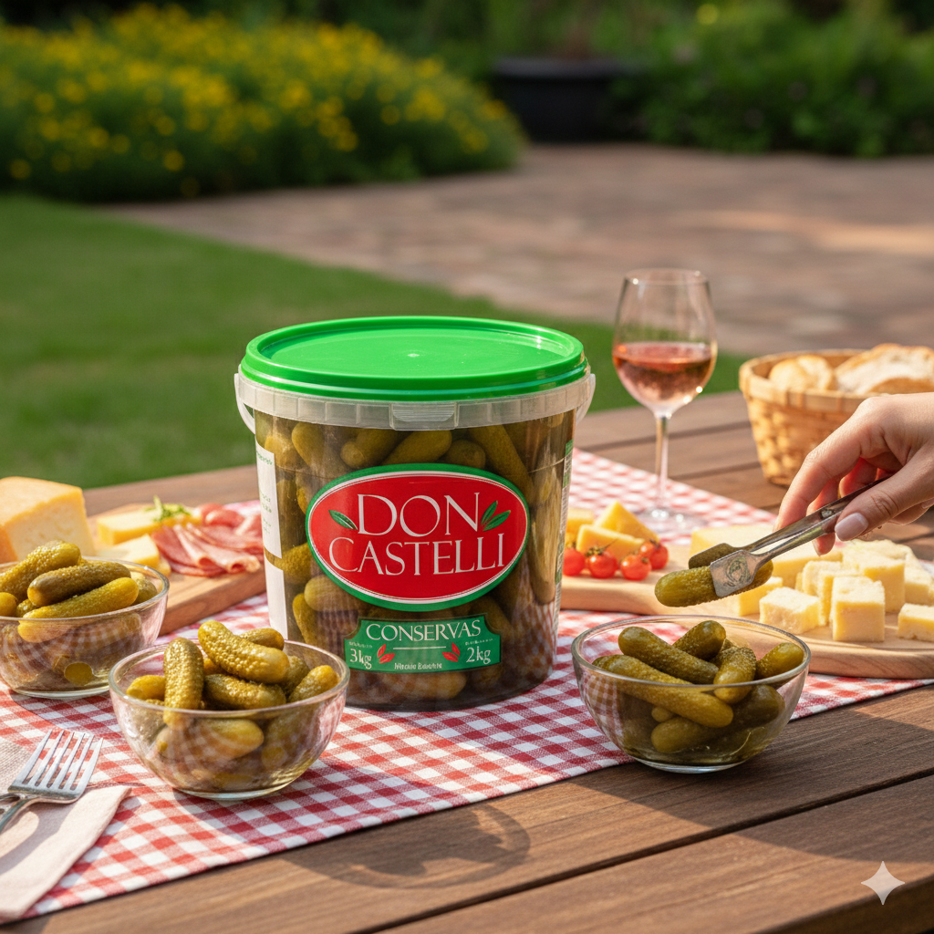 Mini Pepino Salgado Don Castelli - Balde 2kg