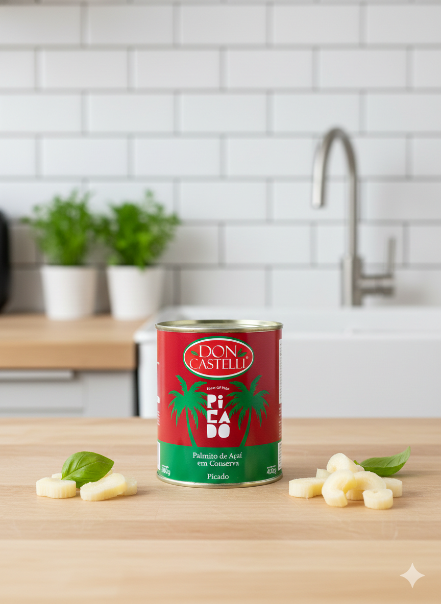 Palmito Em Lata Don Castelli Gold Picado Selecionado 500g