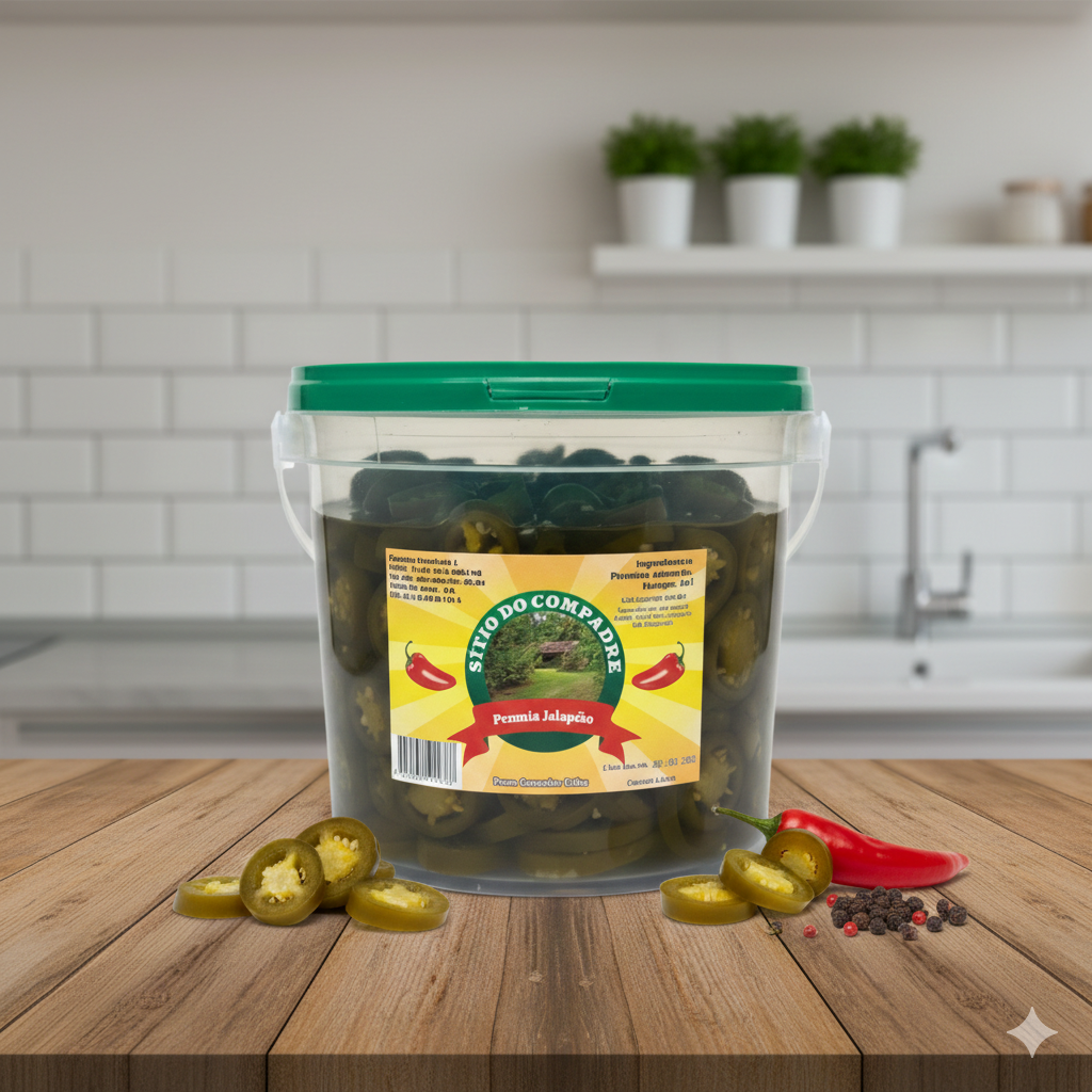 Pimenta Jalapeño em Conserva - Balde 1 Kilo