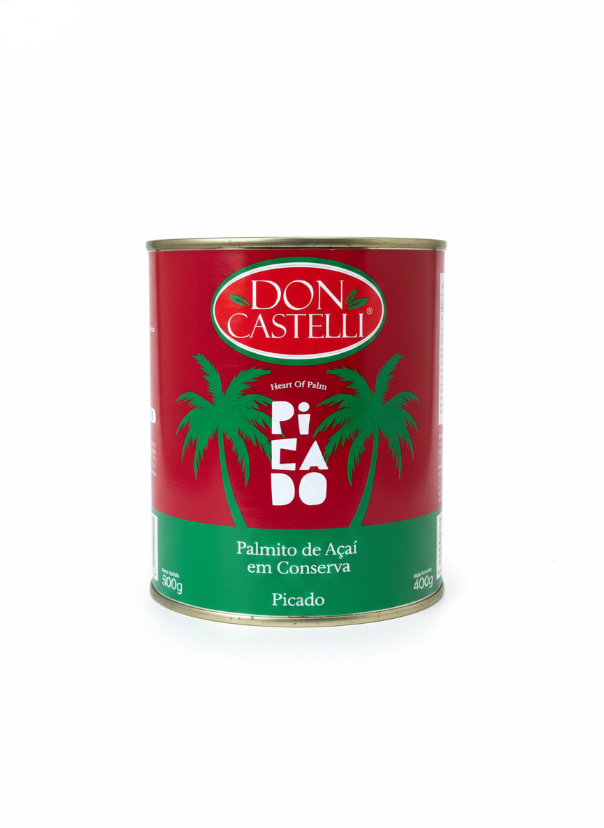 Palmito Em Lata Don Castelli Gold Picado Selecionado 500g