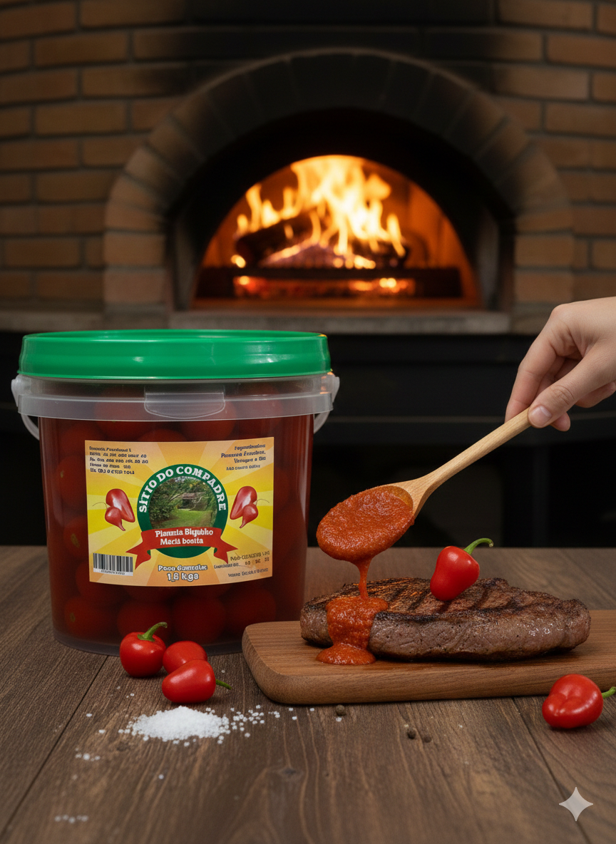 Pimenta Biquinho (Maria Bonita) em Conserva - Balde 2 Kilos