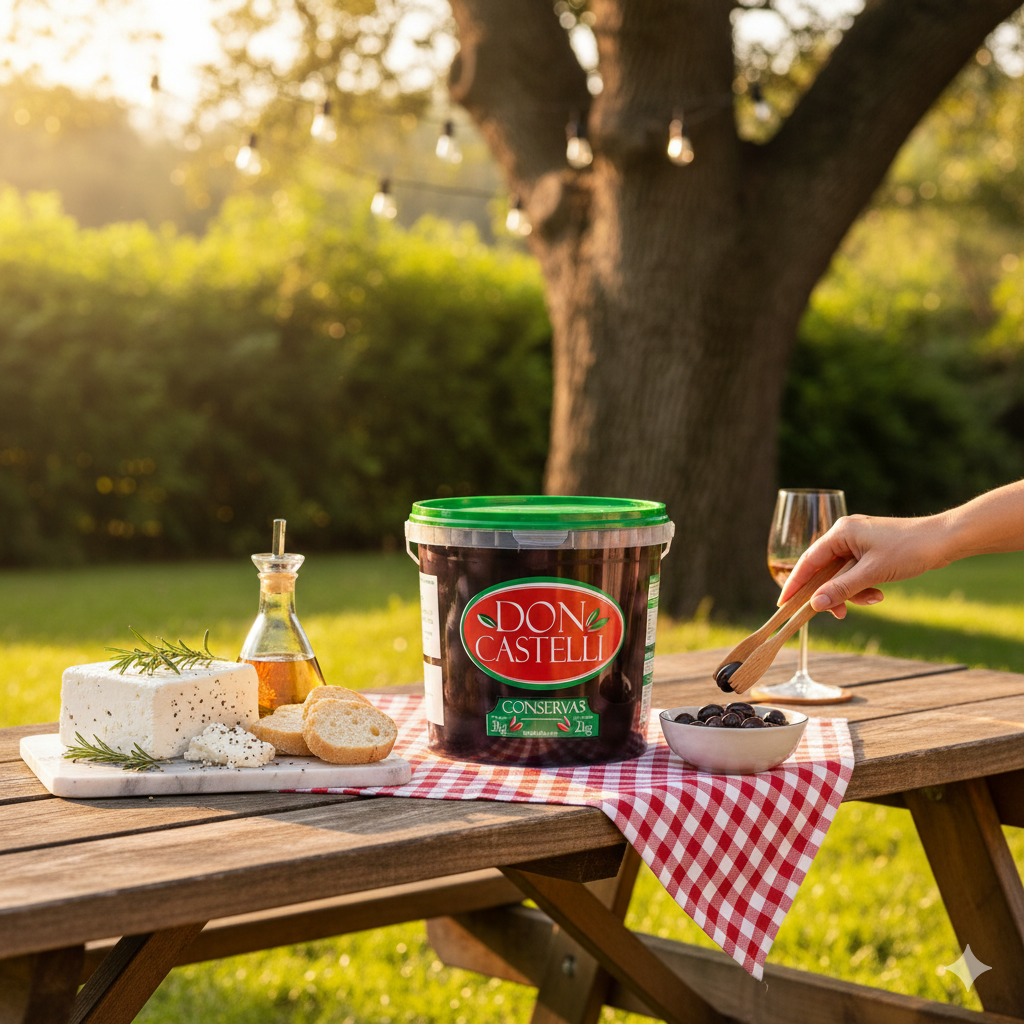 Azeitona Preta Graúda Azapa Don Castelli - Balde 2kg