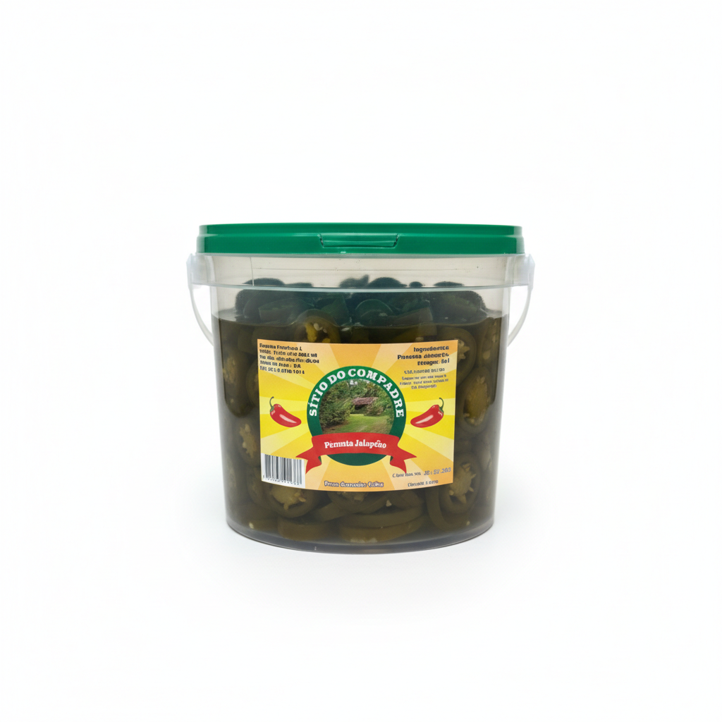 Pimenta Jalapeño em Conserva - Balde 1 Kilo
