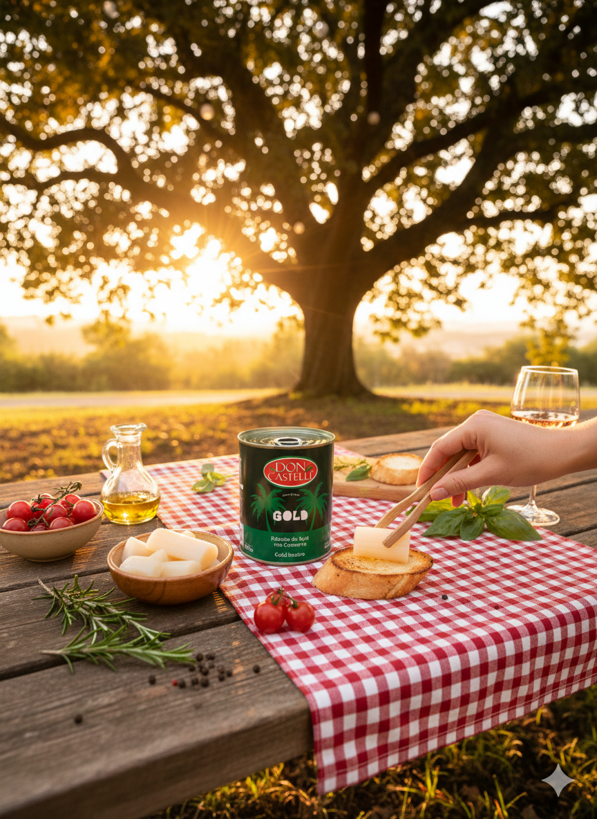 Palmito Em Lata Don Castelli Gold Inteiro Selecionado 500g - Toletes Mais Finos