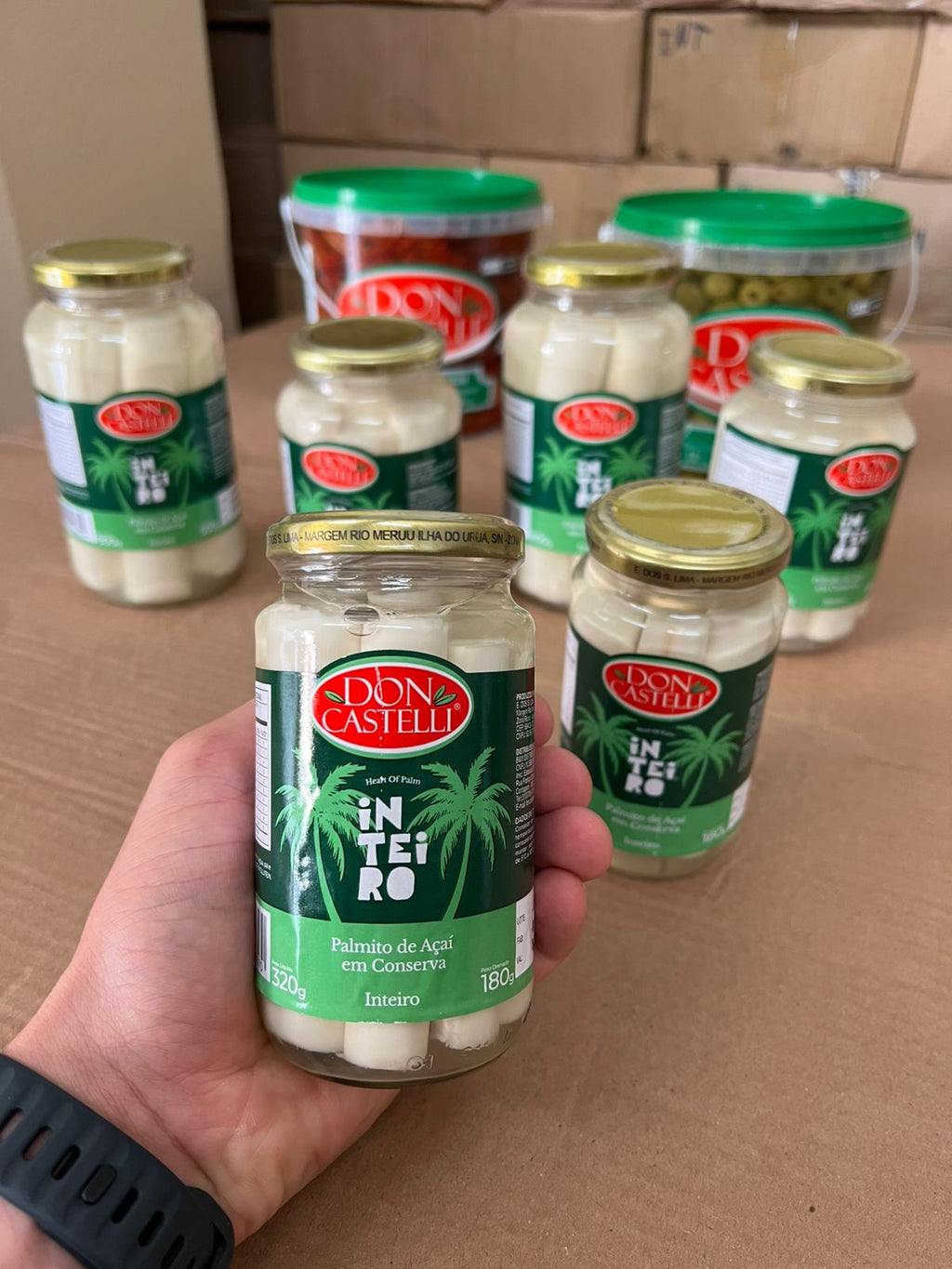 Palmito de Açaí Inteiro Selecionado Don Castelli – Pote de Vidro 180g