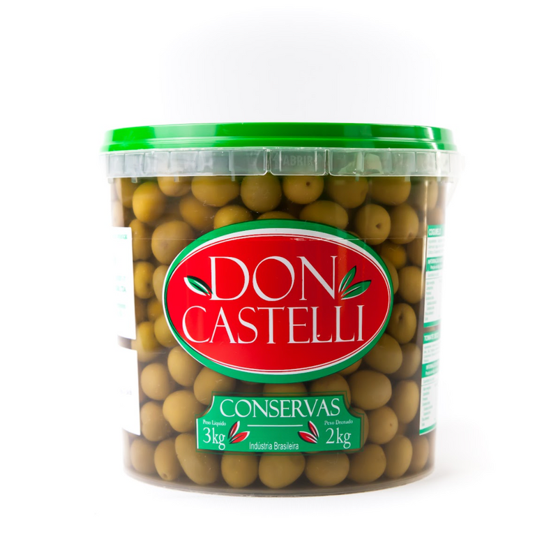 Azeitona Verde Com Caroço Don Castelli 2kg