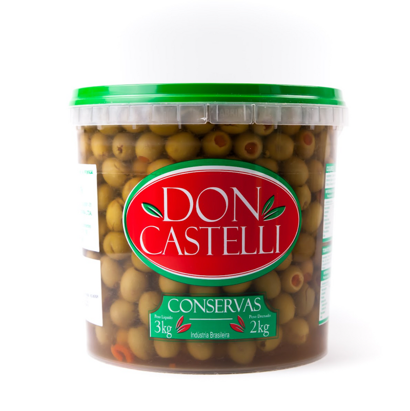 Azeitona Verde Recheada Don Castelli 2kg