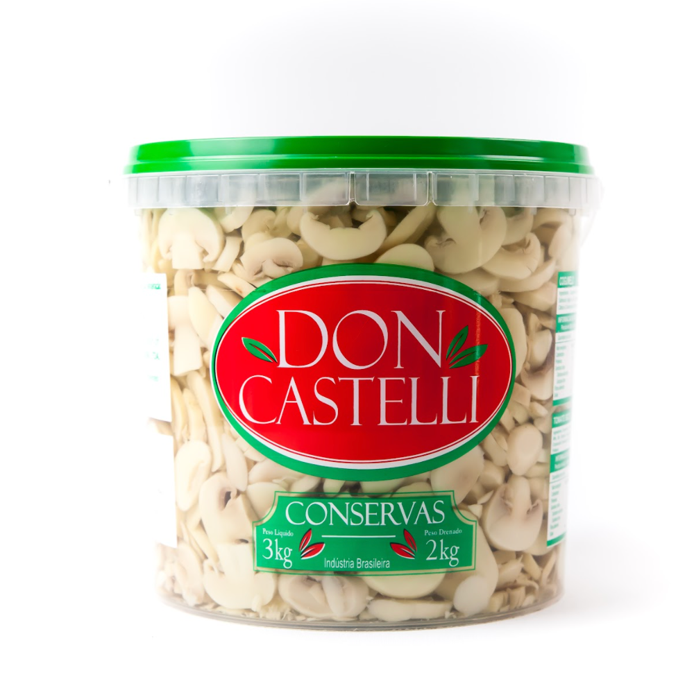 Cogumelo Fatiado Don Castelli - Balde 2kg