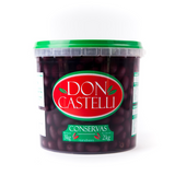 Azeitona Preta Com Caroço Don Castelli - Balde 2kg