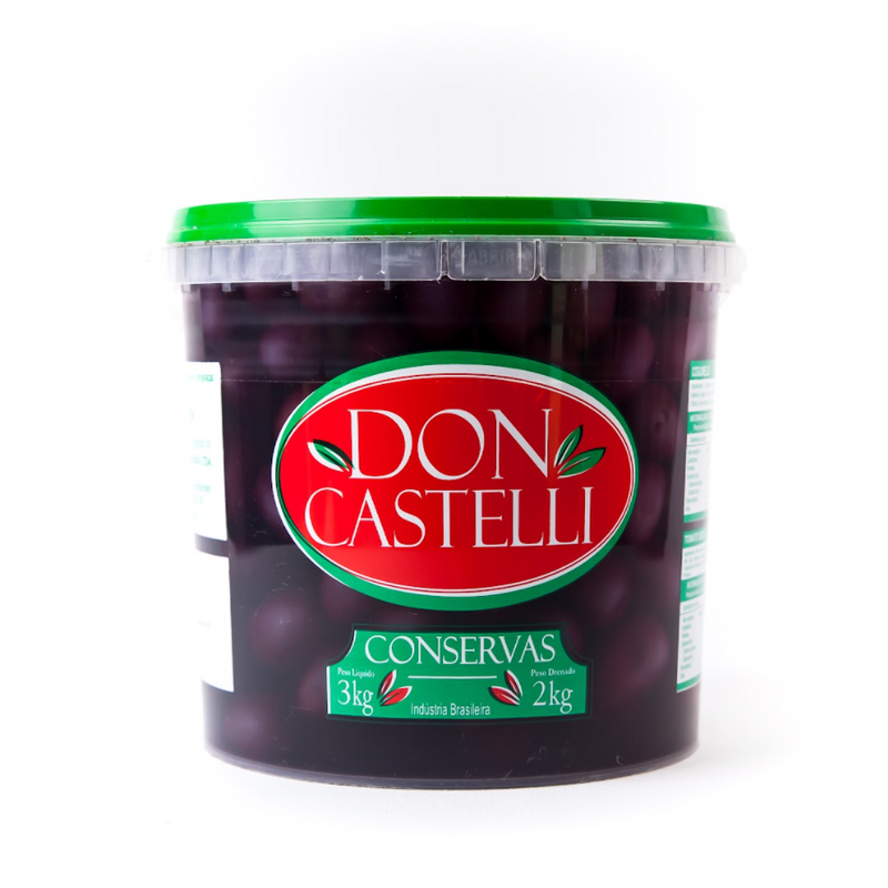 Azeitona Preta Graúda Azapa Don Castelli 2kg